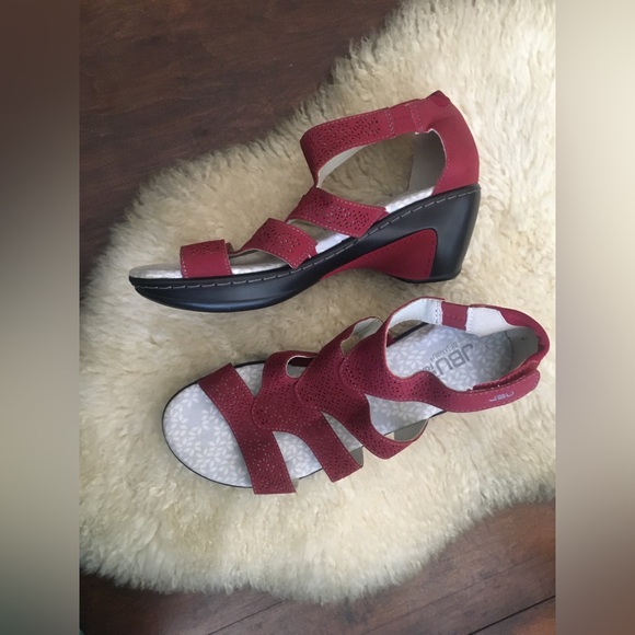 JBU By JAMBU - NEW Pink Memory Foam Heeled Sandals 8.5 - Picture 14 of 17